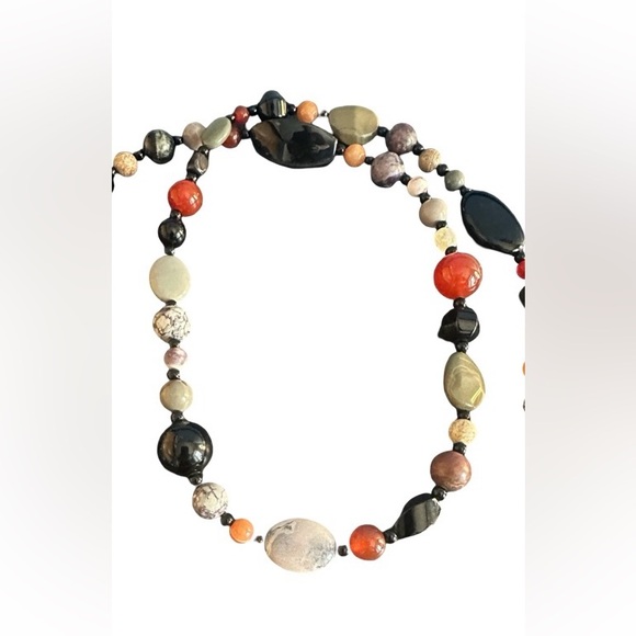 Handmade Semi-Precious Stone Necklace | Boho Natural Gemstone - Picture 4 of 14